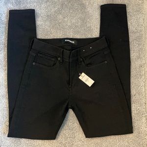 Never worn black express straight leg jeans